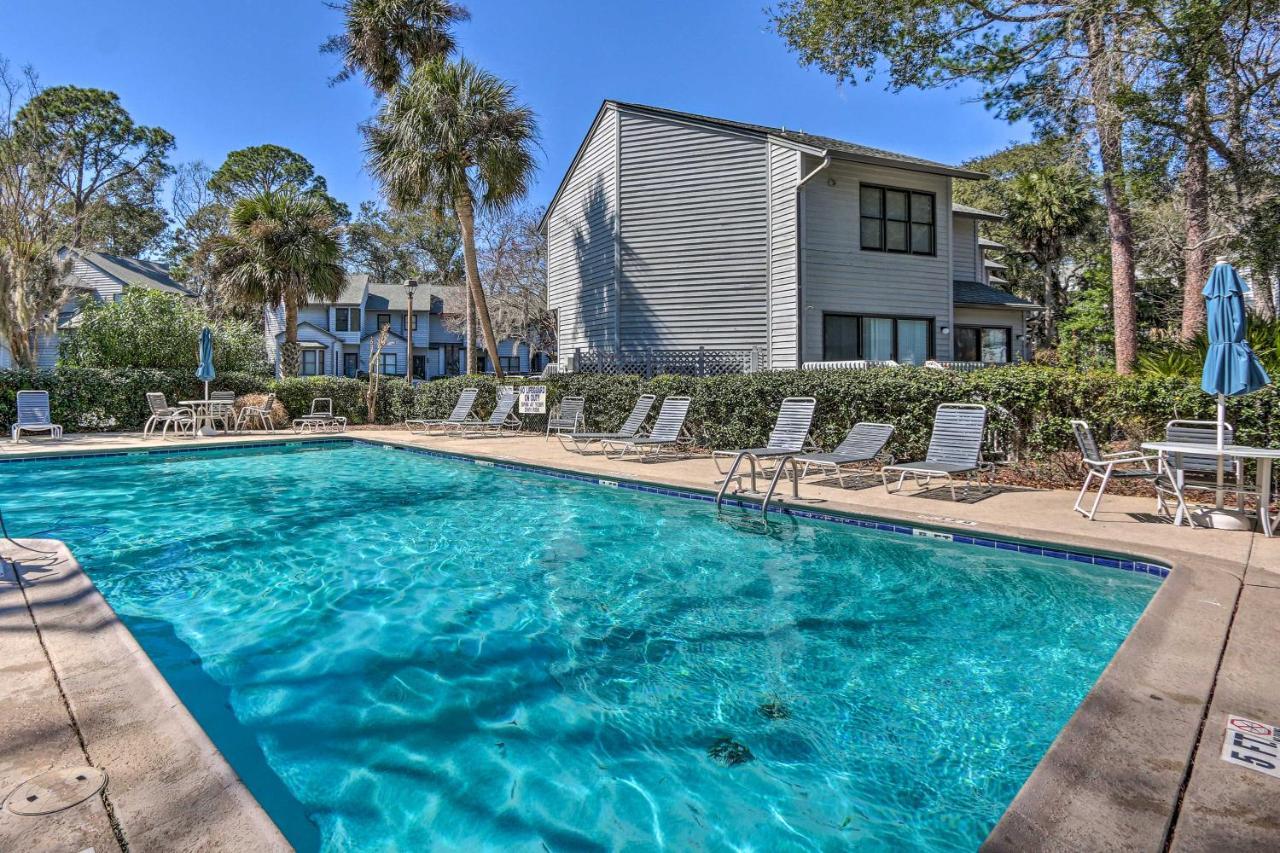 Coastal Oasis With Pool - Walk To Coligny Beach Park Pulau Hilton Head Luaran gambar