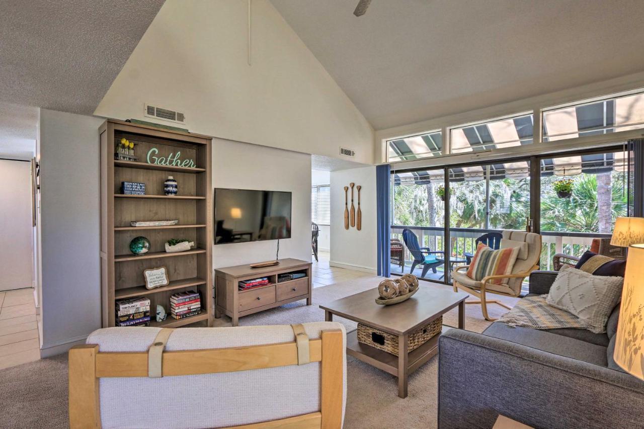 Coastal Oasis With Pool - Walk To Coligny Beach Park Pulau Hilton Head Luaran gambar